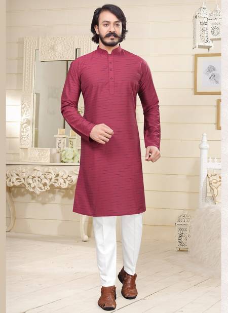 Maroon Colour KUNJ D-8 Party And Function Wear Traditional Fancy Kurta Churidar Pajama Redymade Latest Collection 7014